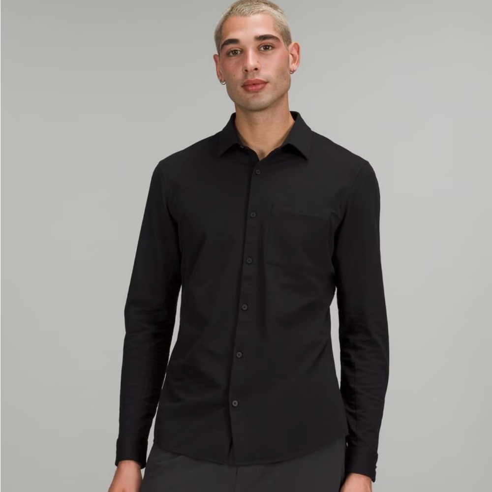 Lululemon Men's Commission long sleeve Black Shirt 3XL